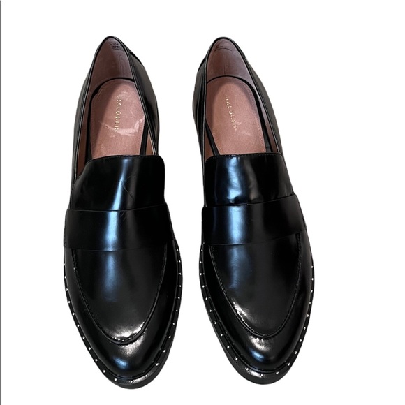 Halogen Emily Stud Black Leather Loafer